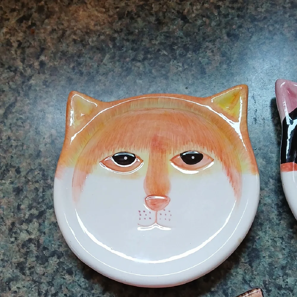 Orange and Black Cat Drink Coasters